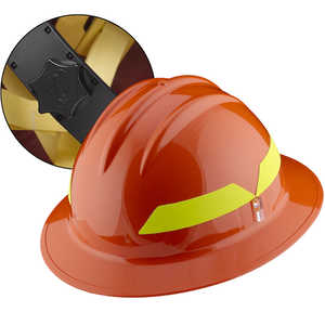 Orange Hat, Bullard Wildland Fire Helmet with Ratchet Suspension