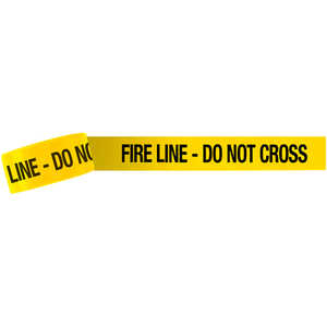 “FIRE LINE – DO NOT CROSS” Barricade Tape, 3˝W x 1,000´L, 3 mil thick